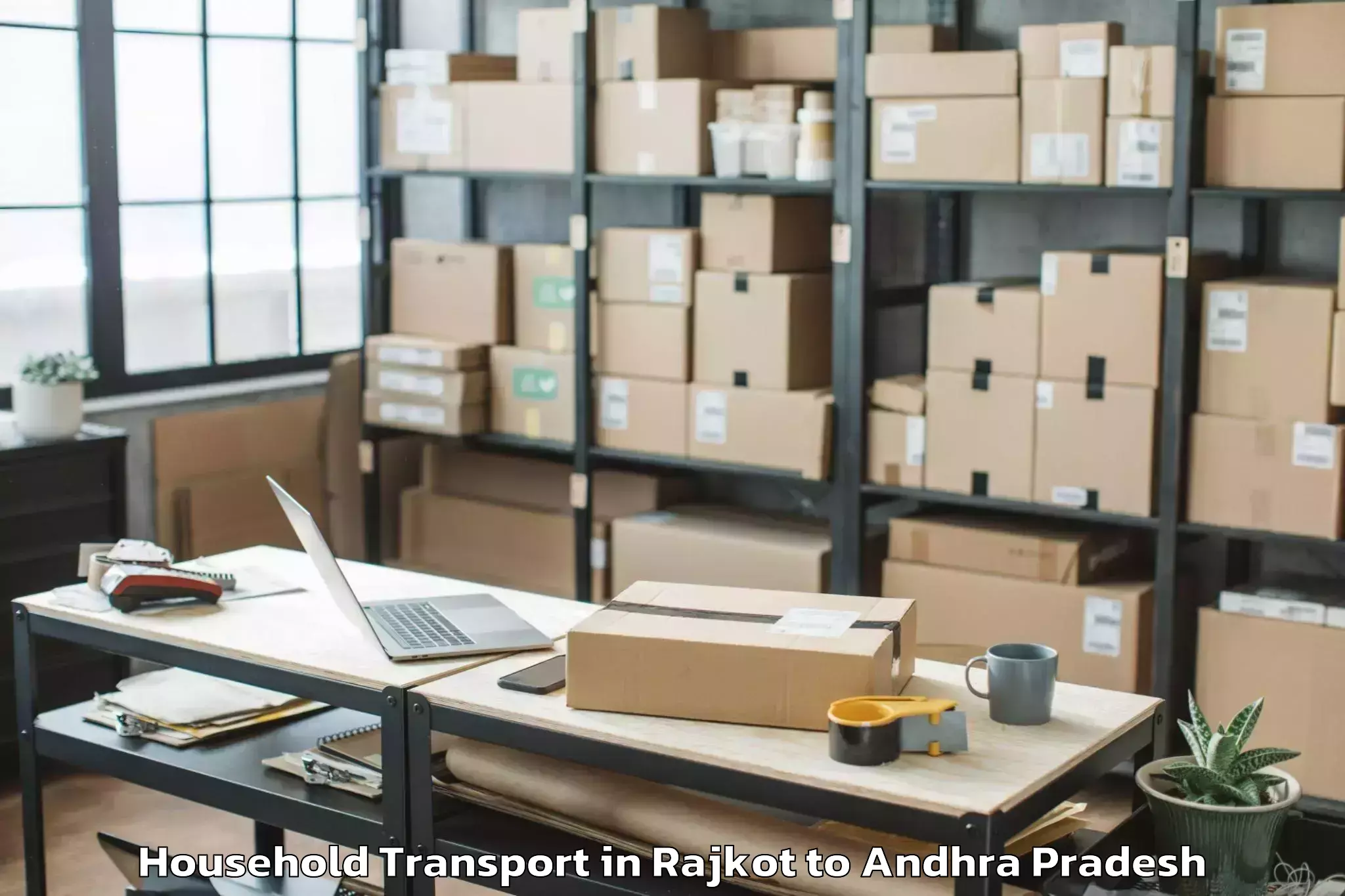 Professional Rajkot to Bhimunipatnam Household Transport